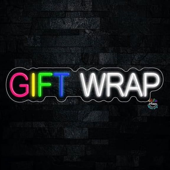 Gift Wrap LED Neon Sign 27"L x 6"H #32318
