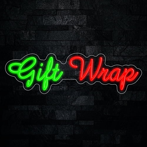 Gift Wrap LED Neon Sign 27"L x 8"H #33121
