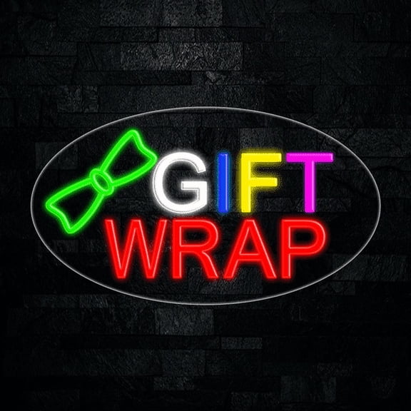 Gift Wrap LED Neon Sign 28"L x 16"H #34212