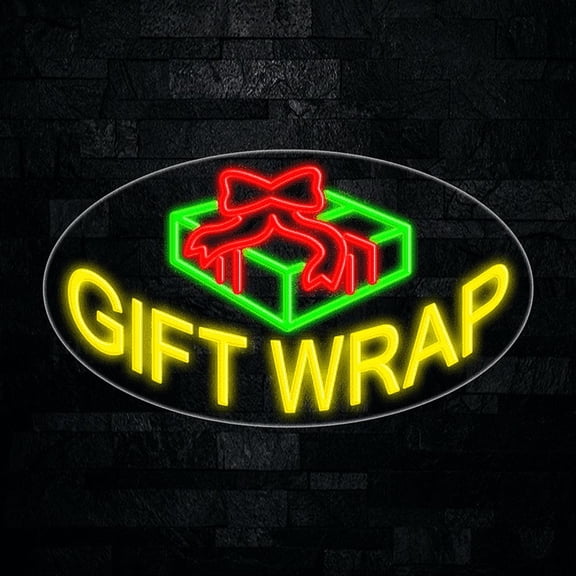 Gift Wrap LED Neon Sign 28"L x 16"H #34347