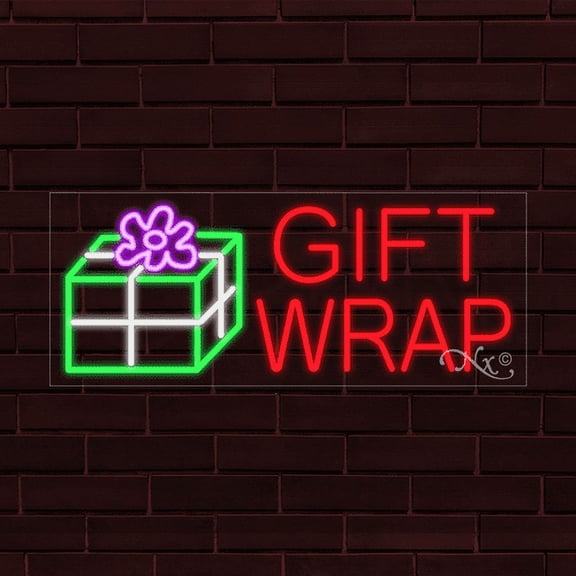 Gift Wrap-LED Neon Sign 30"L x 12"H #30552