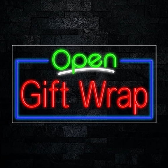Gift Wrap LED Neon Sign 33"L x 18"H #35738