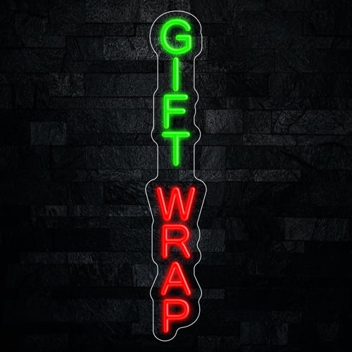 Gift Wrap LED Neon Sign 5"L x 27"H #33120