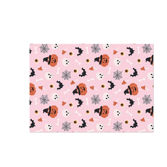 Gift Wrap Paper, Halloween Party Decor, Bat Halloween Decor, Pink Pumpkin Decor, 28X20 Inch Sheet for Wrapping Party Favors and Gift Boxes