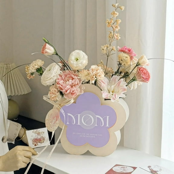 Gift Wrap Paper,Portable Flower Box Rose Packaging Box Wrapping Paper Bag Gift Box Flower Shop Wedding Valentine's Day Mother's Day Gifts 3PC