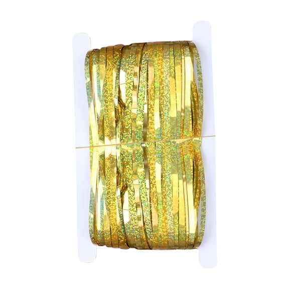 Gift Wrap Ribbons,Curling Ribbon,Thin Craft Balloon Ribbons String for Balloons,Gift Wrap Bows Ribbon,Glitter Streamers Foil Fringe Backdrop Curtain for Wedding Background(Yellow)