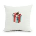 thumbnail image 1 of Gift Wrapped 16 Inch Off White Holiday Print Decorative Throw Pillow, 1 of 2