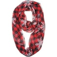 thumbnail image 1 of Gift Wrapped Fall Winter Soft Lightweight Holiday Sheer Infinity Christmas Scarf for Women Girls Red Plaid Snowfalke, 1 of 5