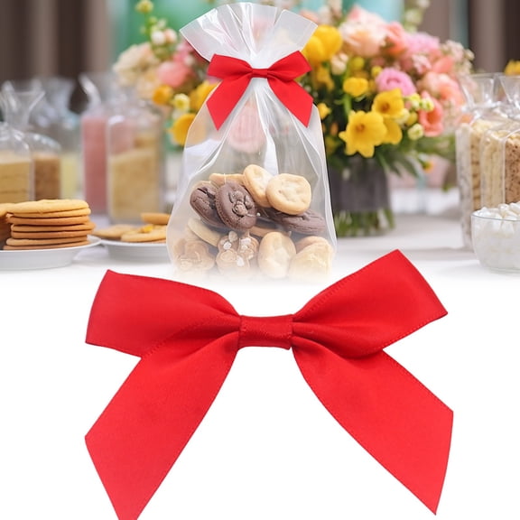 Gift Wrapping Paper,50 Pieces Wrap Bows Satin Ribbon Bows 2.5 Inch Craft Bows For Wrapping DIY Bags Holiday Bag Decorations Wedding Decor Christmas Birthday