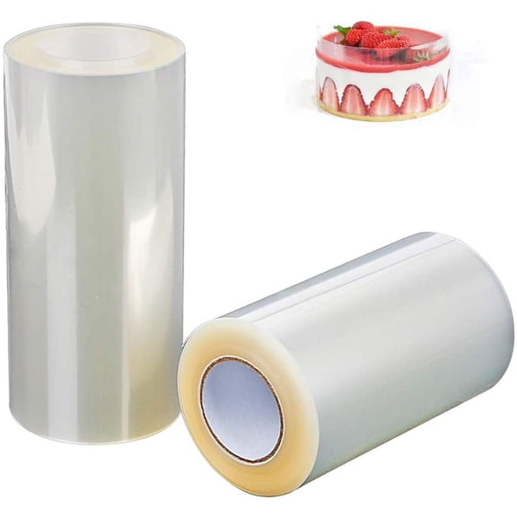 Gift Wrapping Paper Hard Cake Collar Plastic Wrap for Birthday Cake Baking Packaging - Transparent Collar for Decorating