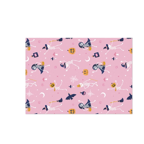Gift Wrapping Paper Pink Halloween Themed 28X20 in 1 Piece for Student Party Decor and Small Gift Wrap