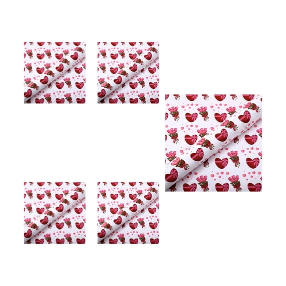 Gift Wrapping Paper Sheets – 5-Pack Premium Paper for Holiday, Birthday & Christmas Gift Packaging for Books, Bouquets & Presents