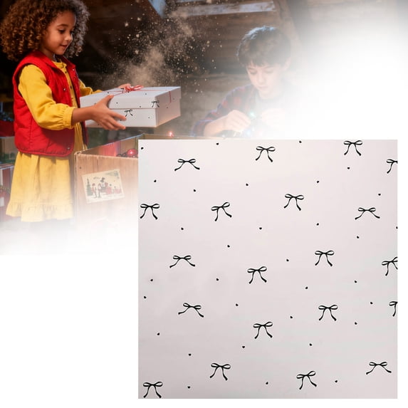 Gift Wrapping Paper,Thickened European Style Paper With Knotted Flowers And Bows Packaging Material
