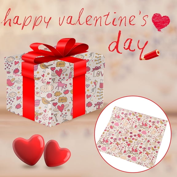 Gift Wrapping Paper,Valentine's Day Tissue Paper Gift Wrapping Tissue Paper Sweet Heart Design Gift Wrap Paper Gift Wrapping For Valentine's Day DIY Crafts Wedding Gift Decorations