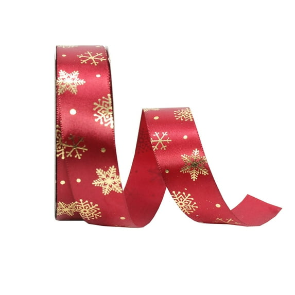 Gift Wrapping Ribbon, Curling Ribbon, Christmas Wedding Birthday Party Decorations, Satin Sturdy Nylon Spandex Ribbon with Glitter, Elastic, Fine Stitching, 2.5x22cm Spool Wrapped