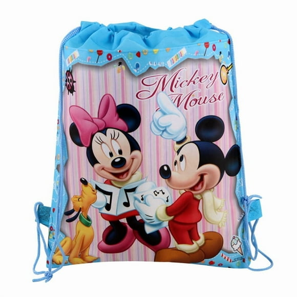 Gift bag, non-woven fabric drawstring bag, drawstring tutorial bag, storage schoolbag, birthday gift bag, drawstring bag, Mickey, Minnie
