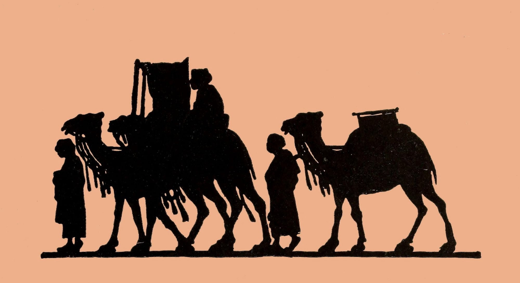 Gift card designing 1922 Wise men Silhouette Canvas Art - Unknown (18 x 24)