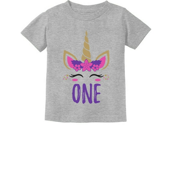Gift for 1 Year Old Baby Girl 1st Birthday Gift Unicorn Infant Kids T-Shirt 24M Gray