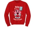 thumbnail image 1 of Gift for 2 Year Old Girl 2nd Birthday Funny Cupcake Toddler Kids Sweatshirt 3T Red, 1 of 3