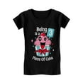 thumbnail image 1 of Gift for 3 Year Old Girl 3rd Birthday Funny Cupcake Infant Girls' Fitted T-Shirt 2T Black, 1 of 3