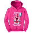 thumbnail image 1 of Gift for 3 Year Old Girl 3rd Birthday Funny Cupcake Toddler Hoodie 4T Pink, 1 of 3