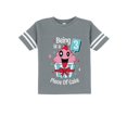 thumbnail image 1 of Gift for 3 Year Old Girl 3rd Birthday Funny Cupcake Toddler Jersey T-Shirt 4T Gray, 1 of 1