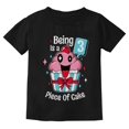 thumbnail image 1 of Gift for 3 Year Old Girl 3rd Birthday Funny Cupcake Toddler Kids T-Shirt 2T Black, 1 of 1