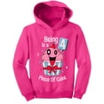 thumbnail image 1 of Gift for 4 Year Old Girl 4th Birthday Funny Cupcake Toddler Hoodie 5/6 Pink, 1 of 3