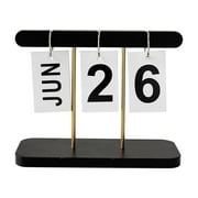 Gift for Adults Matoen 2024 Wooden Perpetual Desk Calendar Flip Calender for Desk Office Decor for Home Office Desktop Accessories