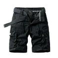 thumbnail image 1 of Gift for Adults Swim Trunks Men Swim Trunks Ndbuld Men's Plus Size Cargo Shorts Multi-Pockets Relaxed Summer Beach Shorts Pants Black L, 1 of 3