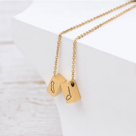 Gift for Best Friend - State Necklace - Personalized Long Distance State Necklace Gift - Long Distance Relationship Necklace - Sister Gift