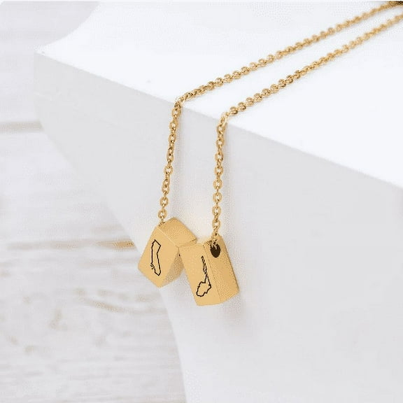 Gift for Best Friend - State Necklace - Personalized Long Distance State Necklace Gift - Long Distance Relationship Necklace - Sister Gift