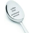 thumbnail image 1 of Gift for Best Friends / Christmas Birthday Funny Gift for Coffee Lover Mom Dad | Coffee First Problem Second Engraved Spoon|, 1 of 5
