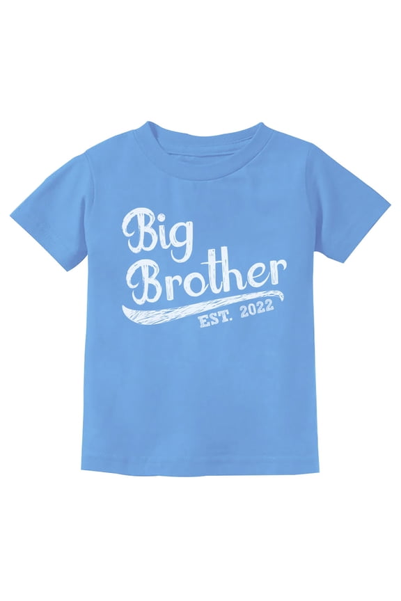 Gift for Big Brother 2022 Siblings Boys Toddler Kids T-Shirt 5T California Blue