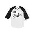 thumbnail image 1 of Gift for Big Brother Siblings Boys Toddler Raglan 3/4 Sleeve Baseball Tee 6T black/white, 1 of 5