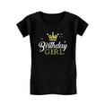 thumbnail image 1 of Gift for Birthday Girl Princess Party Girly Toddler/Kids Girls' Fitted T-Shirt 4T Black, 1 of 4