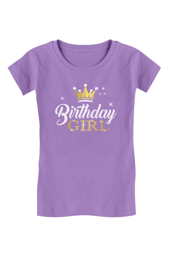 Gift for Birthday Girl Princess Party Girly Toddler/Kids Girls' Fitted T-Shirt 4T Lavender