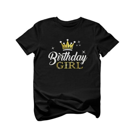 Gift for Birthday Girl Princess Party Girly Toddler Kids T-Shirt 2T Black