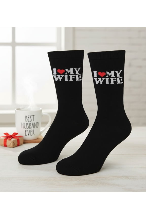 Gift for Boyfriend I Love My Girlfriend Socks Christmas Anniversary Birthday Valentines Gifts for Boyfriend Husband