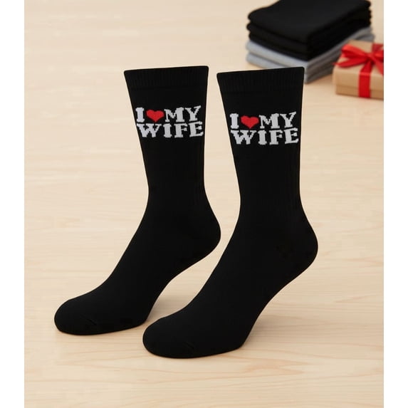 Gift for Boyfriend I Love My Girlfriend Socks Valentines Birthday Anniversary Christmas Gifts for Boyfriend Husband