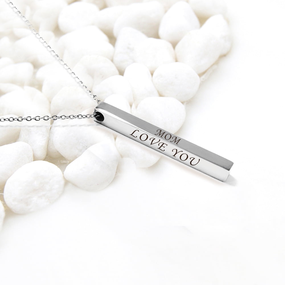 Gift for Boyfriend, Personalized Couples Bar Necklace Gift for Husband Couples, Boyfriend Gift, Anniversary Couples Gift