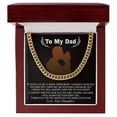 thumbnail image 1 of Gift for Dad From Daughter made old big, Cuban Link Chain, Stainless Steel or Yellow Gold, Message Card & Gift Box, 1 of 5