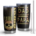 thumbnail image 1 of Gift for Dad form Daughter,Son - Papa Fathers Day Gift from Kid - Present for Dad - Birthday Gifts for Dad - Papa Bear Coffee Mug Tumbler 20Oz, 1 of 6