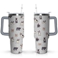thumbnail image 1 of Gift for Dog Lovers Cute Dog Tumbler for Women - 40oz Dog Tumblers with Handle Straw and Lid Tumbler Cup Travel Coffee Mug, 1 of 7