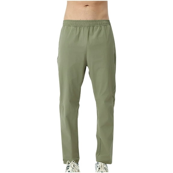 Gift for Father's Day Summer Fashion Pants for Men Trendy 2025 Solid Color Casual Sun Protection Elastic Waist Loose Exercise Casual Up to 65% off!
