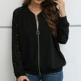 thumbnail image 1 of Gift for Girls Ofreoo Fashion Women's Casual Comfortable Solid Long Sleeved Hoodless Outwear Zipper Jackets Top Trench Coat Women, 1 of 7