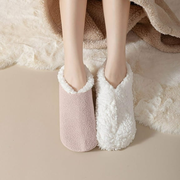 Gift for Girls Ofreoo Women's Home Plush And Thick Insulation, Sleep, Christmas Socks, Snow Socks, Slippers, Carpet Socks Socks for Women