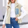 thumbnail image 1 of Gift for Girls Women's Winter Coats Womens Fall Winter Sleeveless Coat Zip Up Warm Jackets Outerwear With Pockets Blue XXL, 1 of 9