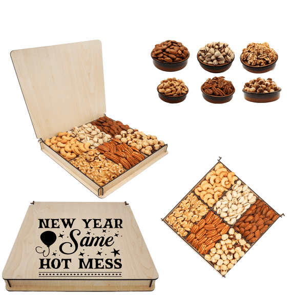 Gift for Happy New Years 2025, Gourmet Tray, Food Basket Sets, Mixed Nuts, Secret Garden's, Boxes