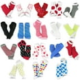 thumbnail image 1 of Gift for Her Birthday Graduation College Dorm Essential Low Cut Novelty Ankle Socks for Women 9-11 18 Pairs (Hearts and Stripes, Polka Dots), 1 of 11